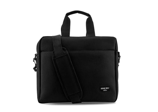 15.6 inch Laptop Shoulder Messenger Sling Office Bag, Water Repellent Fabric for Men and Women (Black)