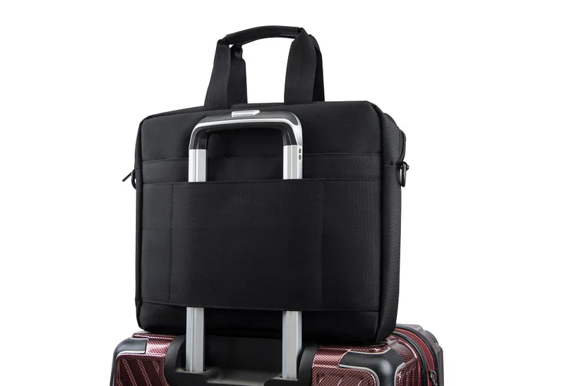 15.6 inch Laptop Shoulder Messenger Sling Office Bag, Water Repellent Fabric for Men and Women (Black)