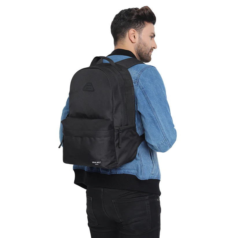 20L Unisex Casual Backpack for College and School-Black.