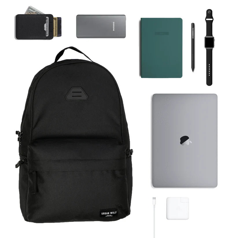 20L Unisex Casual Backpack for College and School-Black.