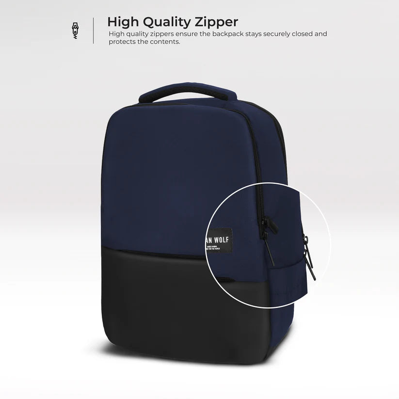 Business Casual 30L Dual Compartment Water Resistant Laptop Backpack (BLUE)