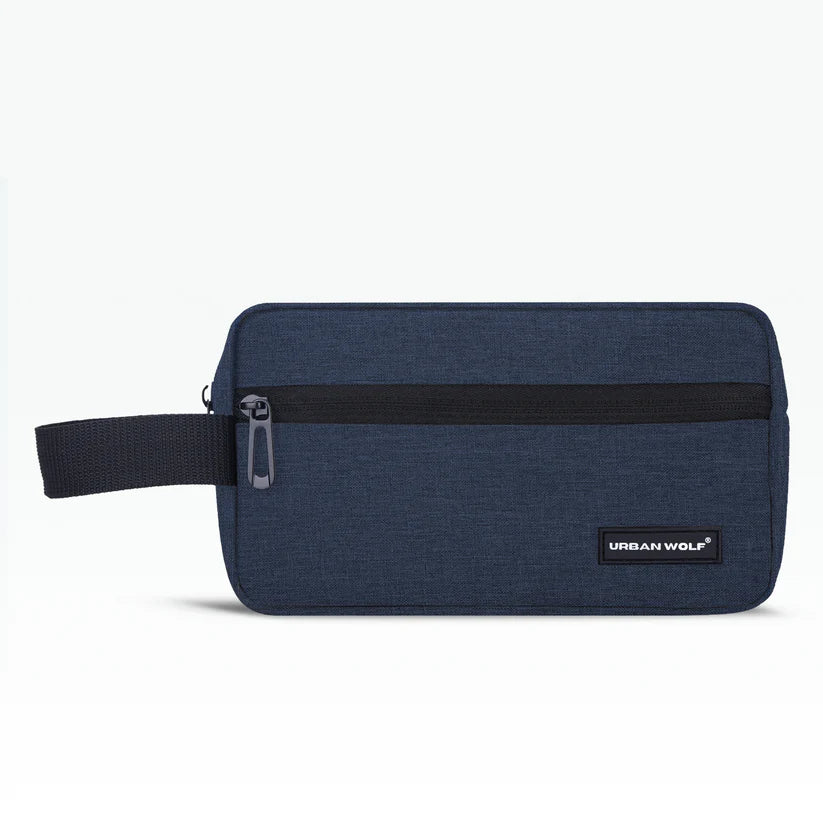 Travel Toiletry Bag for Men and Women: Water-Resistant Shaving Kit/Bag for Toiletry Accessories, Hanging Dopp Kit, Cosmetics Pouch with Multiple Pockets (BLUE)