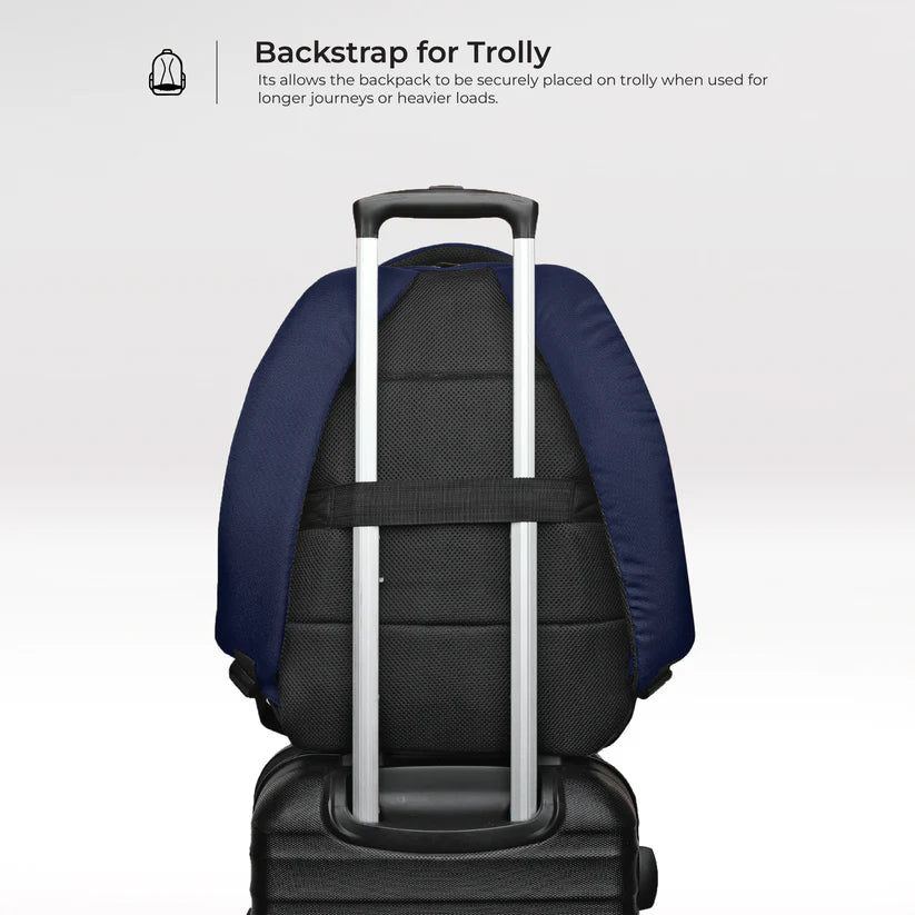 Business Casual 30L Dual Compartment Water Resistant Laptop Backpack (BLUE)