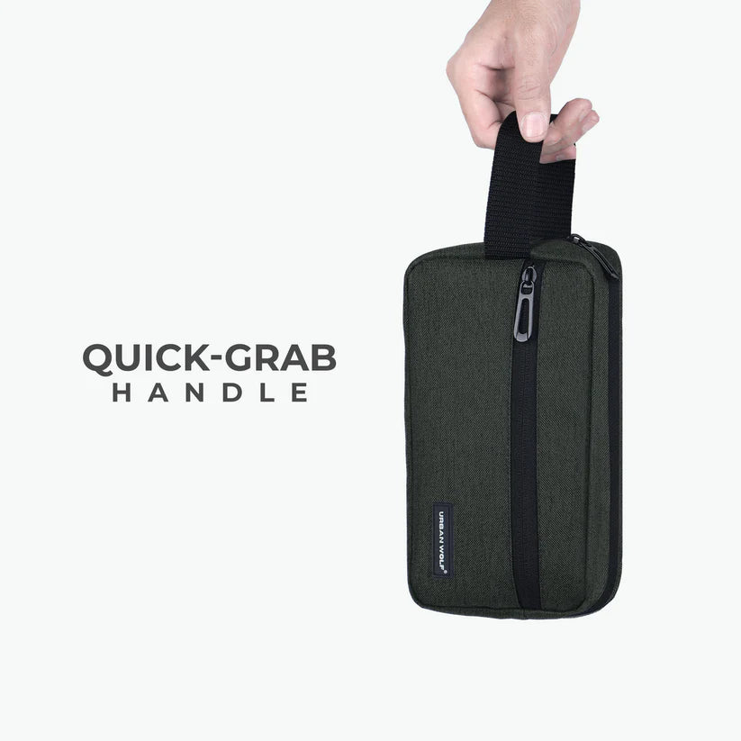 Travel Toiletry Bag for Men and Women: Water-Resistant Shaving Kit/Bag for Toiletry Accessories, Hanging Dopp Kit, Cosmetics Pouch with Multiple Pockets (CHARCOAL)