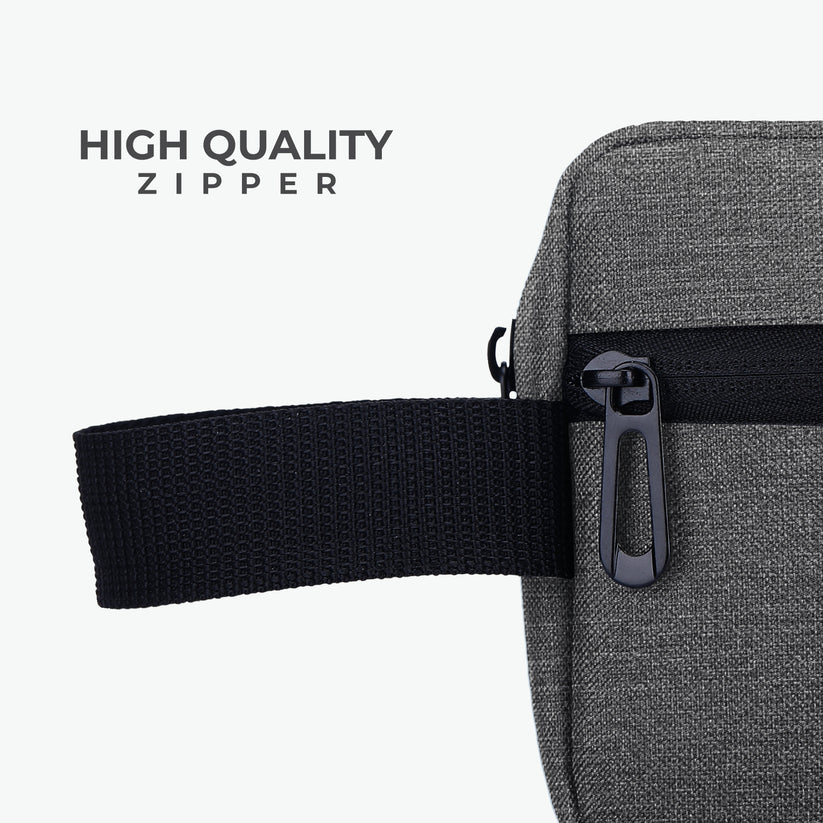 Travel Toiletry Bag for Men and Women: Water-Resistant Shaving Kit/Bag for Toiletry Accessories, Hanging Dopp Kit, Cosmetics Pouch with Multiple Pockets (GREY)
