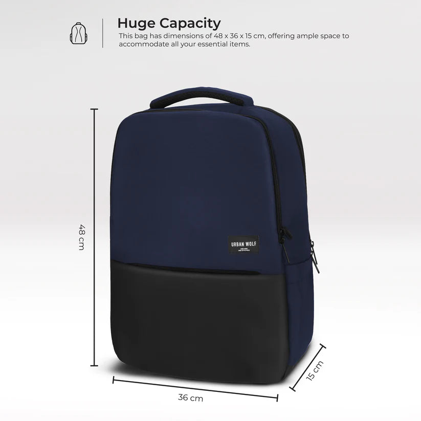 Business Casual 30L Dual Compartment Water Resistant Laptop Backpack (BLUE)
