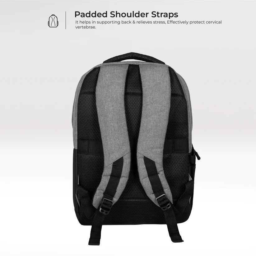 Business Casual 20L Dual Compartment Laptop Backpack-(GREY)