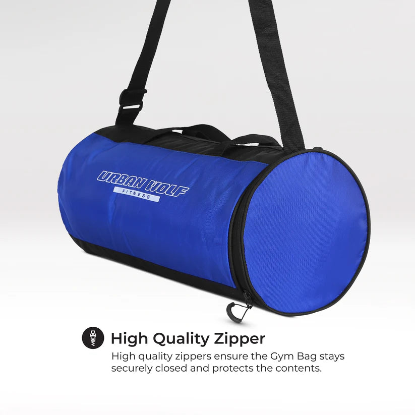 26L Gym Duffle Bag | Unisex Blue & Black | Separate Shoe Compartment | Quick Access Pocket | Durable Polyester | Multi-Functional Sports & Travel Bag | Dimensions 49x23x23 cm