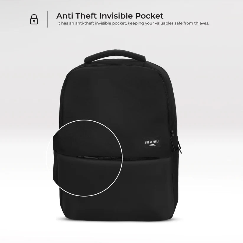 Business Casual 30L Dual Compartment Water Resistant Laptop Backpack (BLACK)