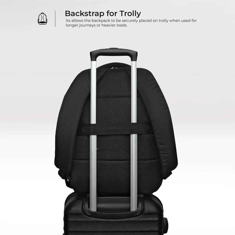 Business Casual 30L Dual Compartment Water Resistant Laptop Backpack (BLACK)