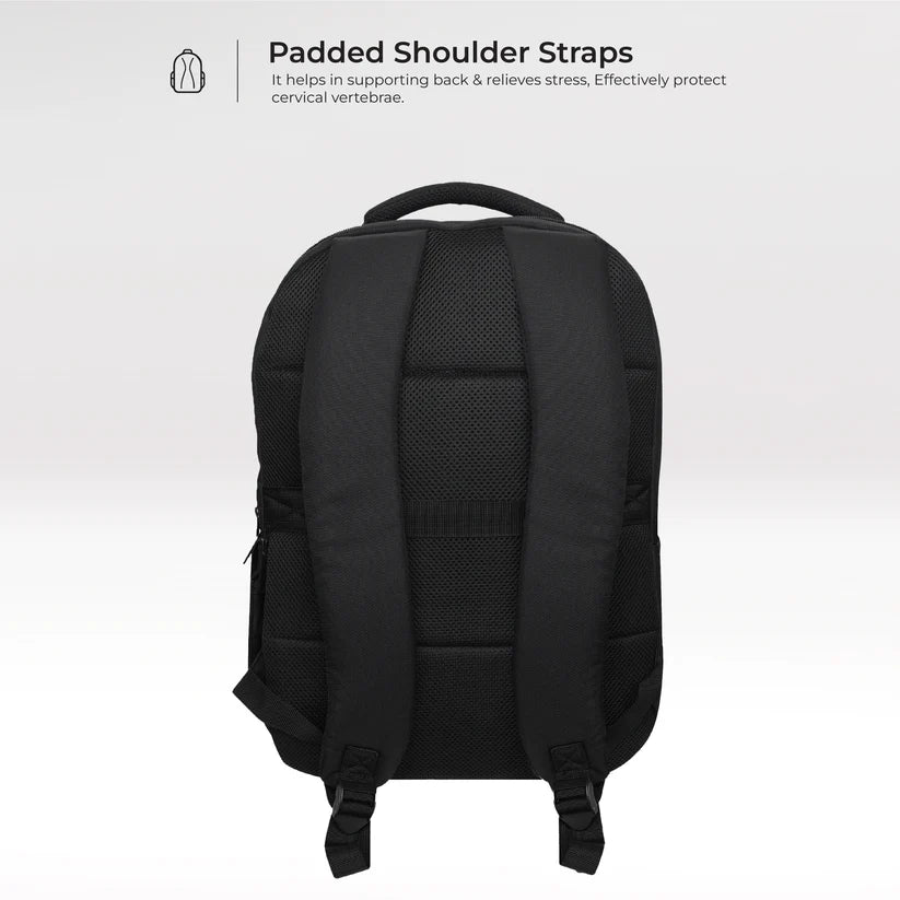 Business Casual 30L Dual Compartment Water Resistant Laptop Backpack (BLACK)