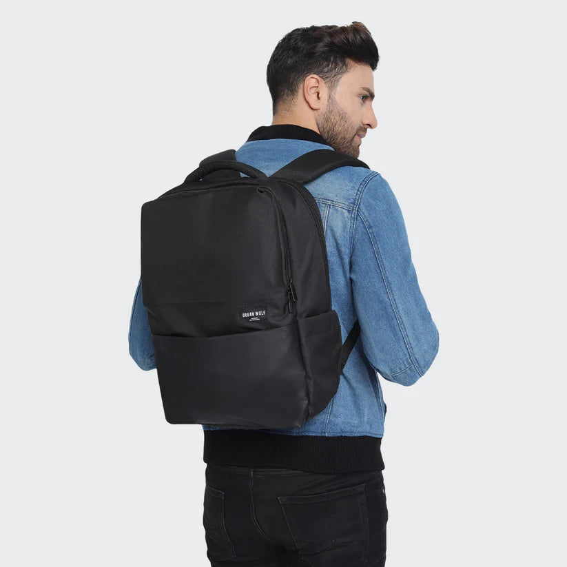 Business Casual 30L Dual Compartment Water Resistant Laptop Backpack (BLACK)