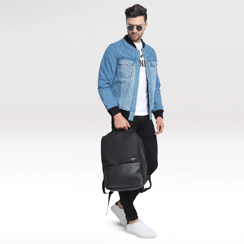 Business Casual 30L Dual Compartment Water Resistant Laptop Backpack (BLACK)
