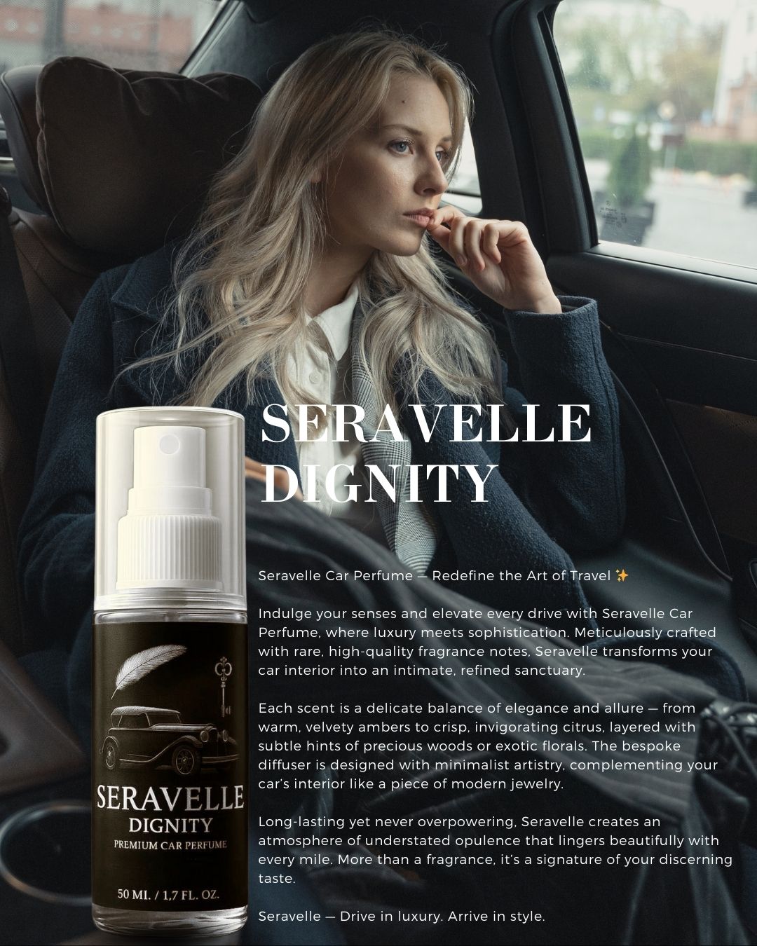 SERAVELLE -DIGNITY-PREMIUM CAR PERFUME