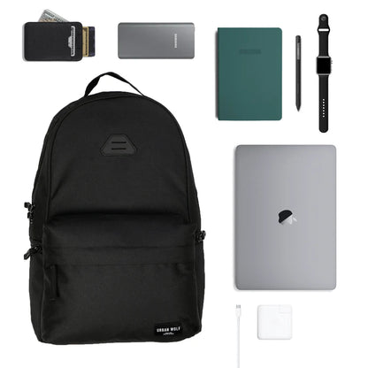 20L Unisex Casual Backpack for College and School-Black.
