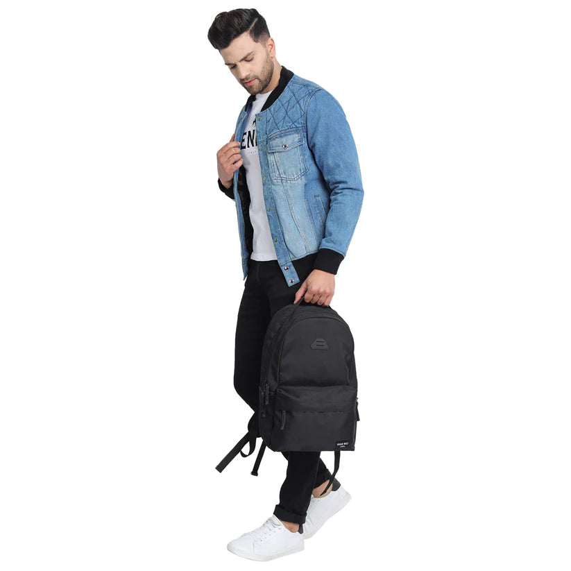 20L Unisex Casual Backpack for College and School-Black.