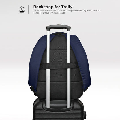 Business Casual 30L Dual Compartment Water Resistant Laptop Backpack (BLUE)