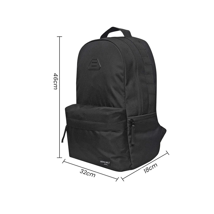 20L Unisex Casual Backpack for College and School-Black.
