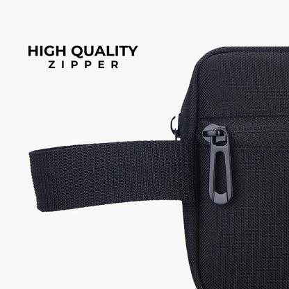Travel Toiletry Bag for Men and Women: Water-Resistant Shaving Kit/Bag for Toiletry Accessories, Hanging Dopp Kit, Cosmetics Pouch with Multiple Pockets (BLACK)