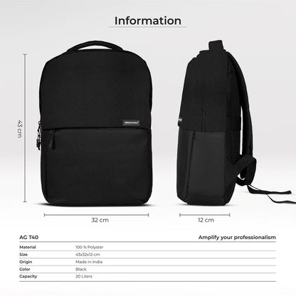 Business Casual 20L Dual Compartment Laptop Backpack-(Black) Regular priceRs. 1,299.00 Sale priceRs. 799.00Sale
