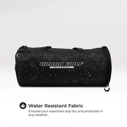 26L Gym Duffle Bag | Unisex Black | Separate Shoe Compartment | Quick Access Pocket | Durable Polyester | Multi-Functional Sports & Travel Bag | Dimensions 49x23x23 cm