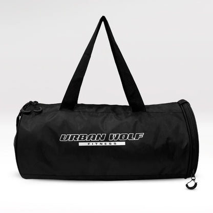 26L Gym Duffle Bag | Unisex Black | Separate Shoe Compartment | Quick Access Pocket | Durable Polyester | Multi-Functional Sports & Travel Bag | Dimensions 49x23x23 cm