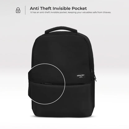 Business Casual 30L Dual Compartment Water Resistant Laptop Backpack (BLACK)