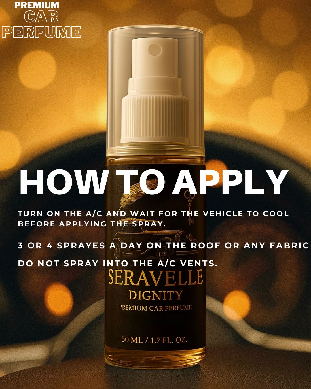 SERAVELLE -DIGNITY-PREMIUM CAR PERFUME