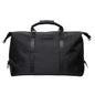 Faux Leather Duffle Bag-Black